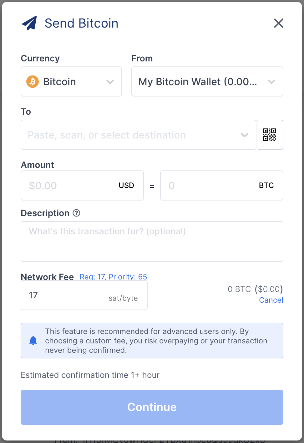Attempting Transaction Replacement - Sending transaction. Custom transaction fee option expanded. No bump fee option available.

