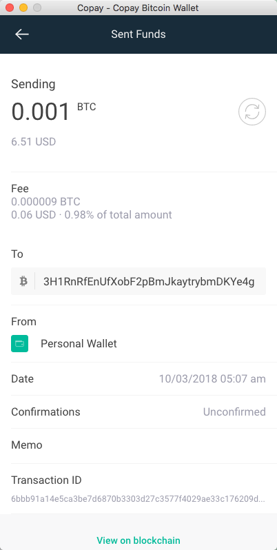 Bumping RBF Enabled Transaction - Transaction details of sent transaction. No bumping available. NOTE Transactions not sent with RBF signaled.
